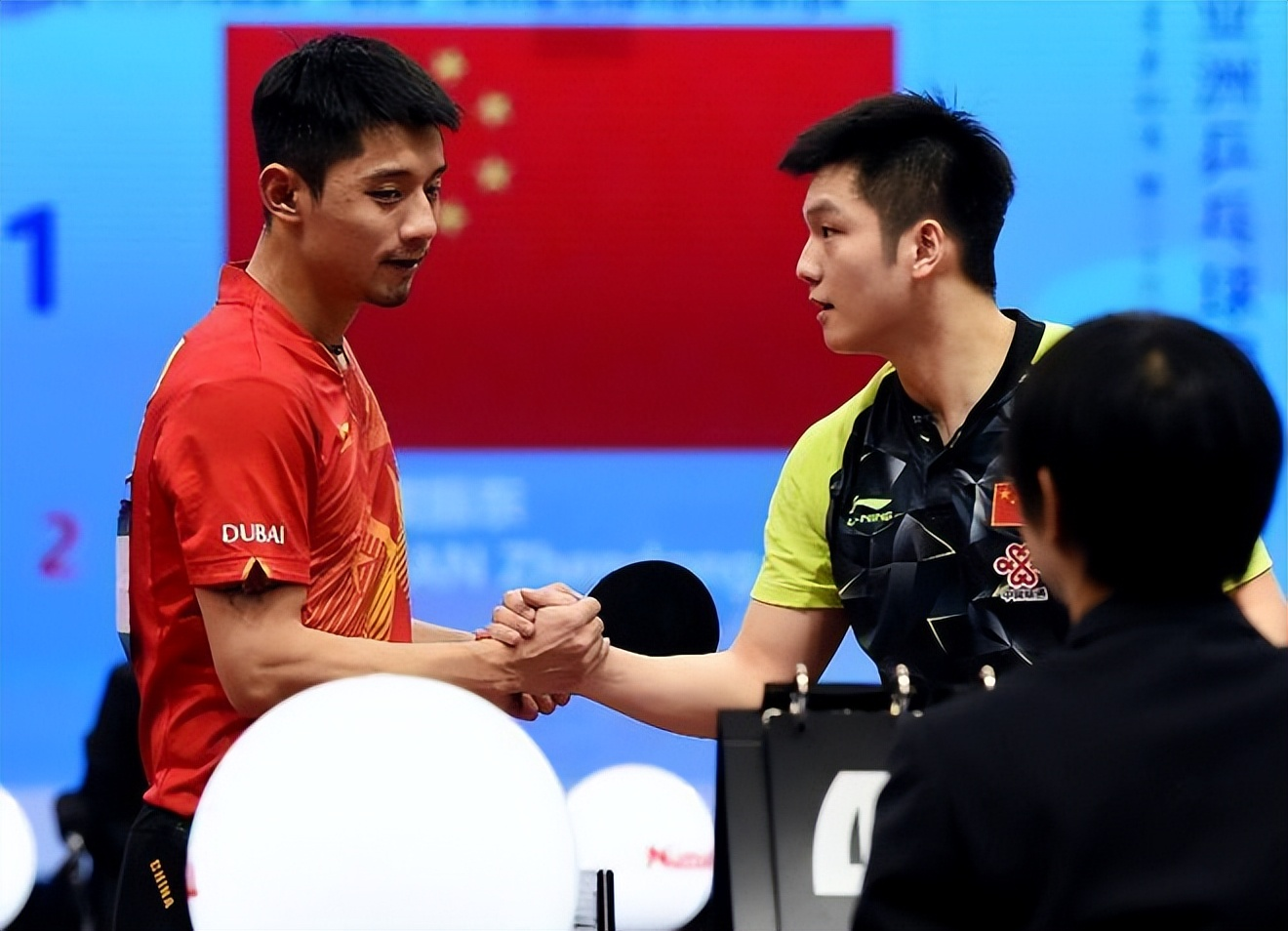 包含法国乒乓球队强势英国乒乓球队，张继科关键制胜的词条